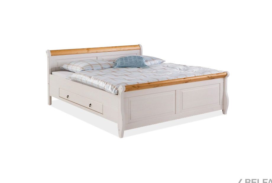 Кровать двуспальная "Мальта" 140 (с ящиками) массив сосны 1