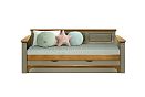 Кровать-диван под два матраса "Brianson"; с настилом, без матраса; (900х2000); корсика+дуб