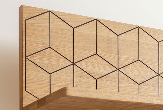 Полка настенная "Этна" 180 массив дуба 5