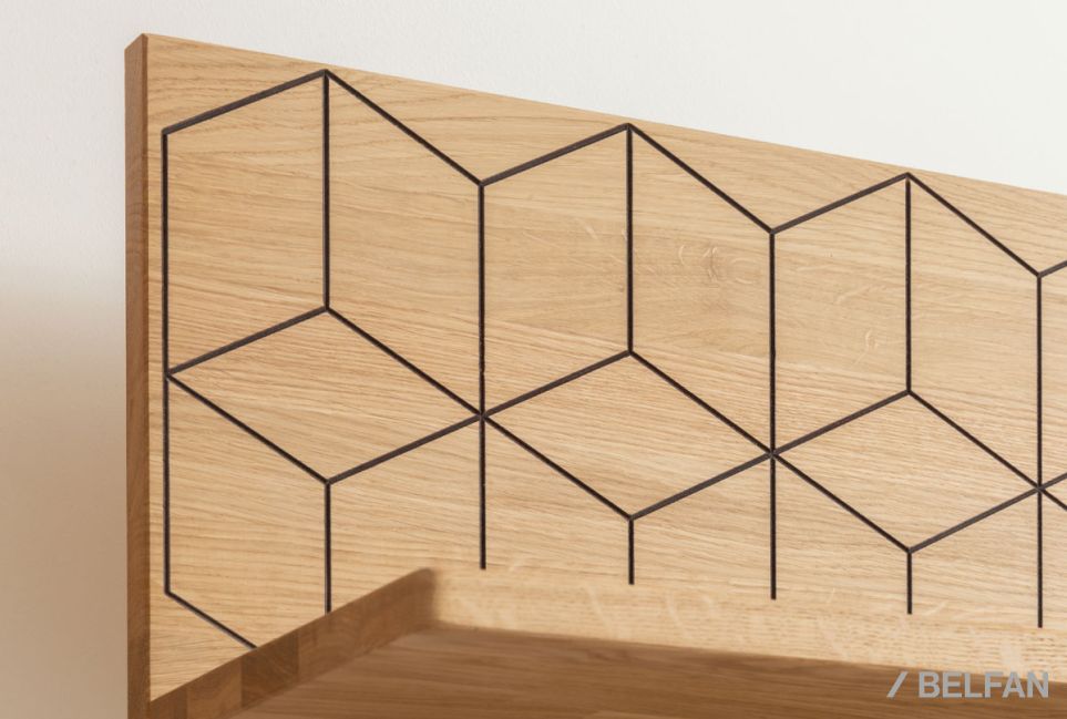 Полка настенная "Этна" 180 массив дуба 2