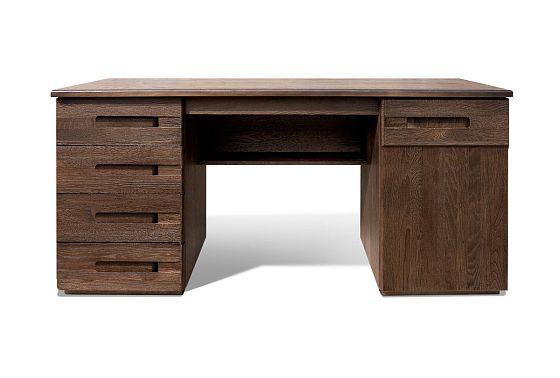 Стол письменный "Хедмарк" 160 (2 тумбы) массив и шпон дуба 4