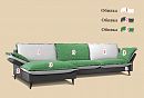 "Grand" диван с оттоманкой; нераскл.; 2L8R; правый; начальная группа ткани