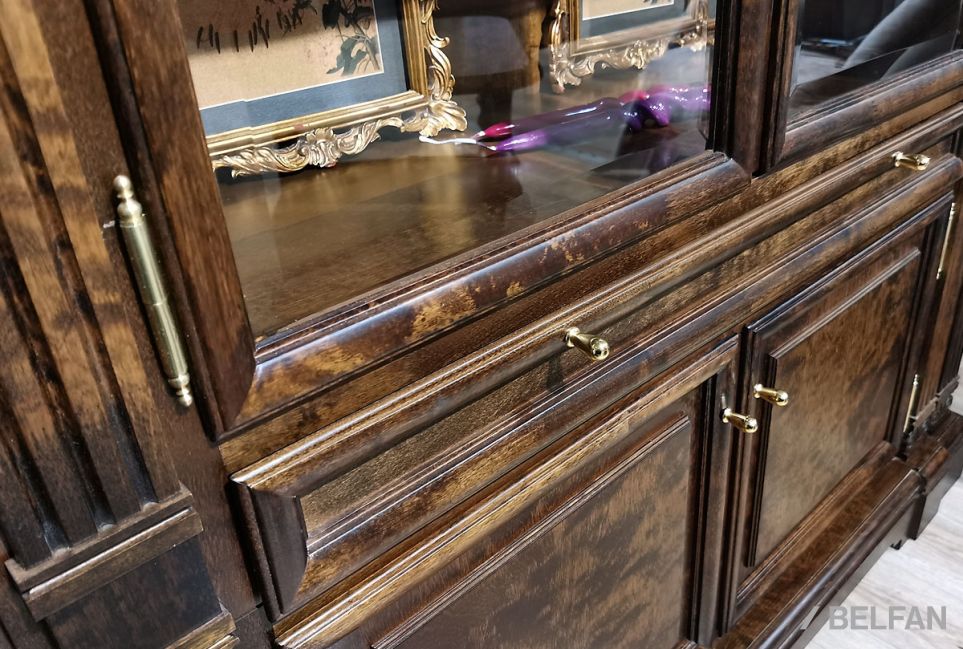 Набор мебели для библиотеки "Престиж-17.3" массив и шпон берёзы 2