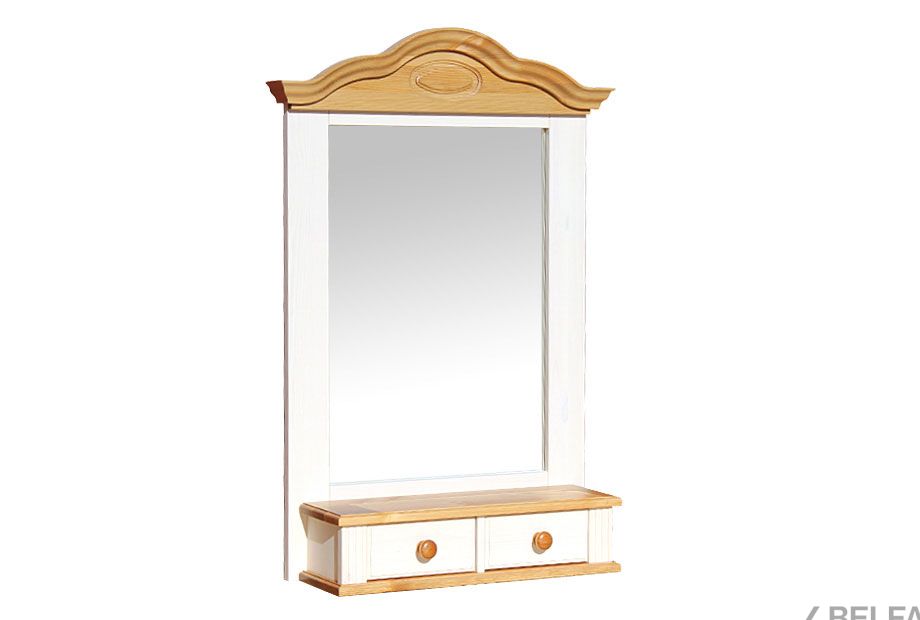 Полка-зеркало "Синди" массив сосны 1