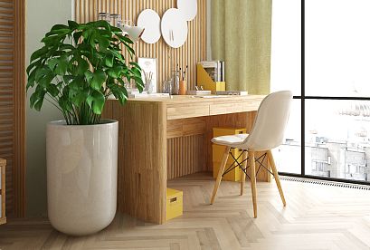 Стол письменный "Норд"; белёный дуб