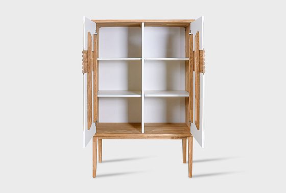 Тумба высокая "Уоллстрит" массив дуба, МДФ 6