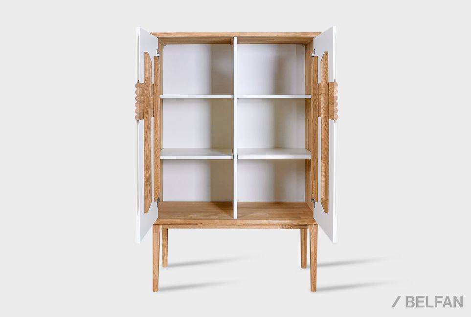 Тумба высокая "Уоллстрит" массив дуба, МДФ 4