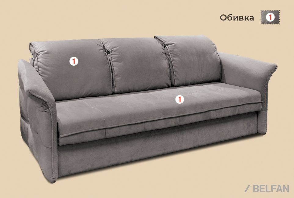 "Толедо" диван с оттоманкой 2