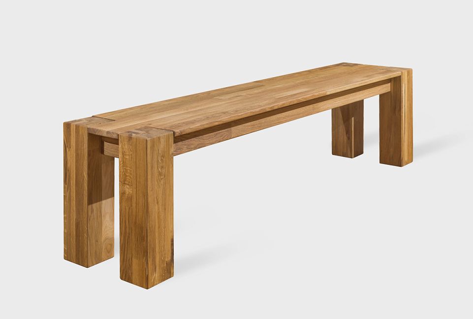 Скамья "Берген" П-03 (сечение опор 120х120); 2000; белёный дуб