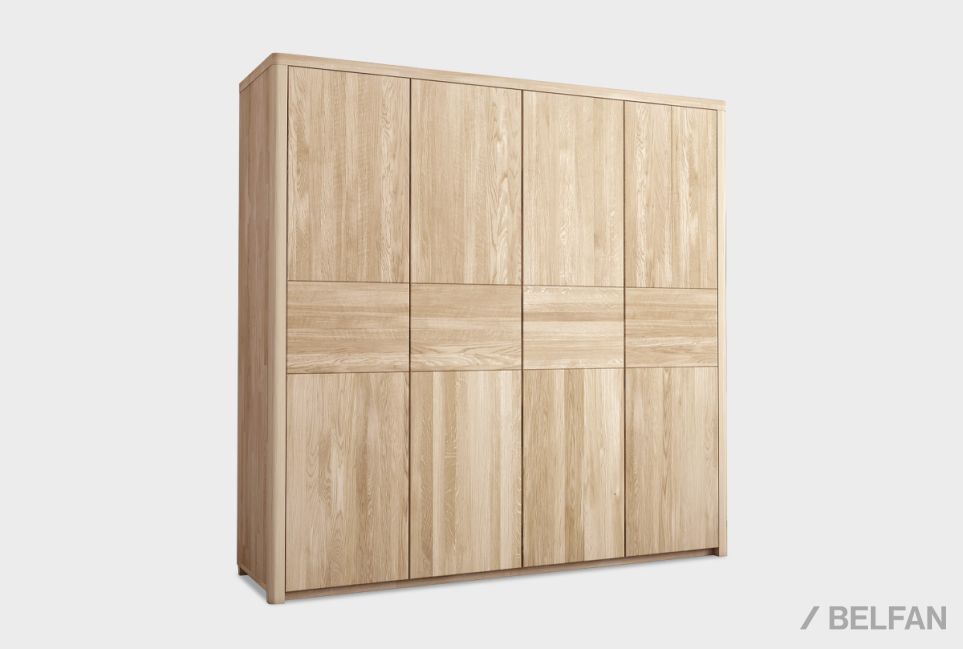 Шкаф для одежды 4-х дверный "Норд" массив дуба 1