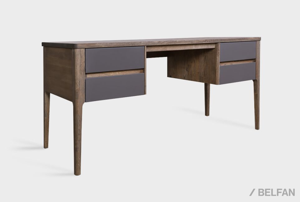 Стол письменный "Wallstreet" (2 тумбы) массив дуба, МДФ 2