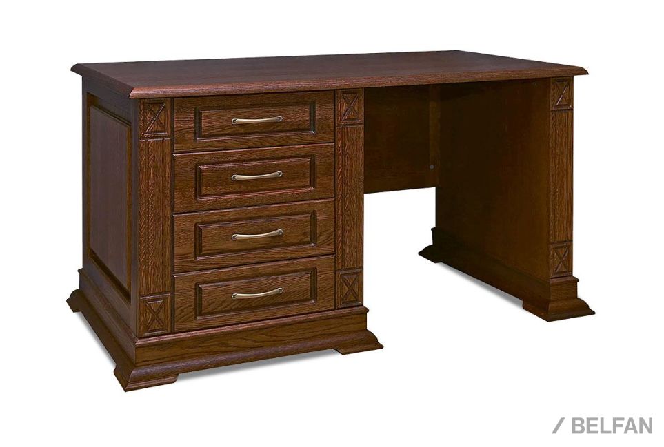 Стол письменный "Верди Люкс 9" массив и шпон дуба 1