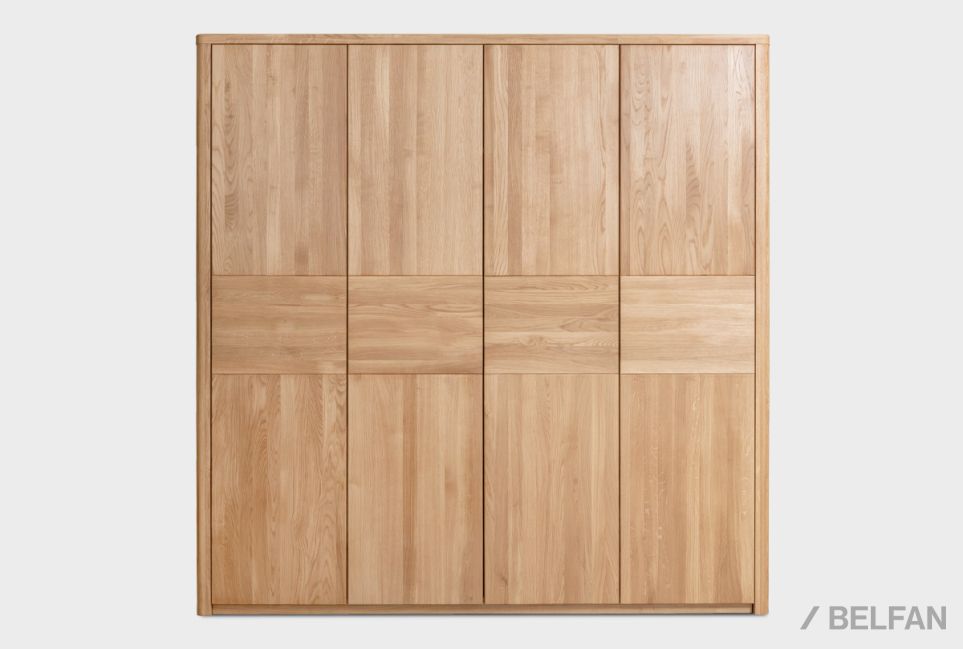Шкаф для одежды 4-х дверный "Норд" (с ящиками) массив дуба 2