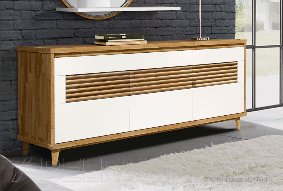 Тумба "Wallstreet" 3 массив дуба, МДФ 6