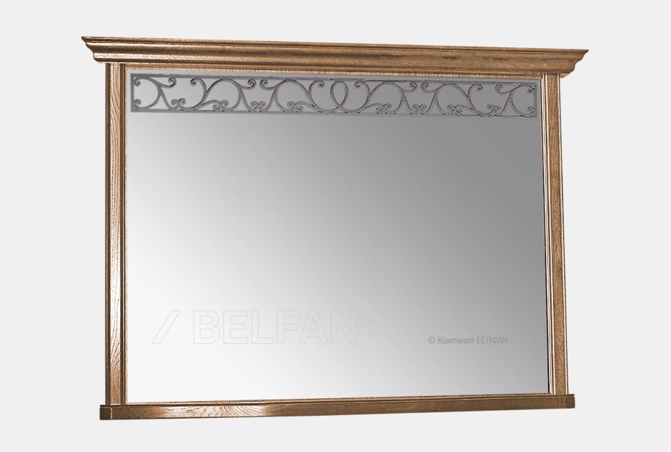 Зеркало "Оскар" 28; амбэр с белой патиной