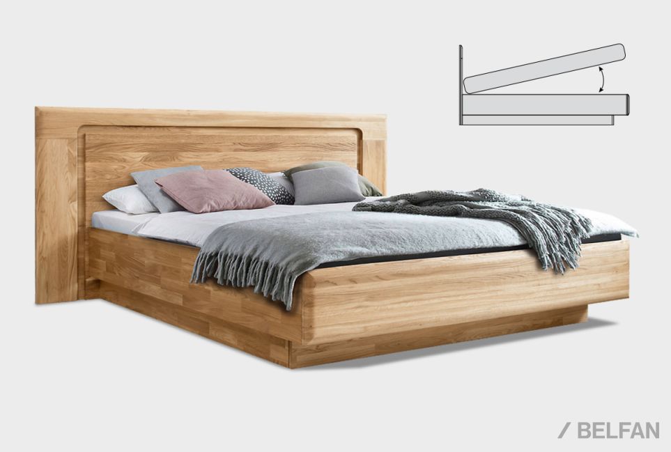 Кровать "Bremen" с подъемным механизмом массив дуба 1