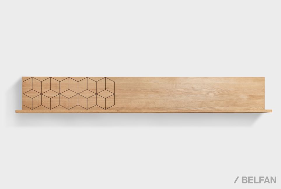 Полка настенная "Этна" 180 массив дуба 3