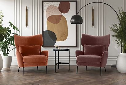 "Vavilon" кресло; нераскл.; 12; металл черный; Empire 14+Empire 14 (гр.4/НФ)