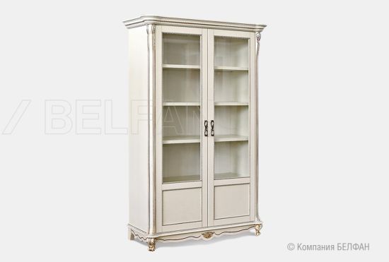 Шкаф для книг "Алези 2/1" массив и шпон дуба 3