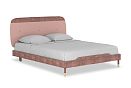 Кровать "Меридиан"; без основания, без матраса; (1800x2000); к-шоколадный дуб, изг-дымчатая роза