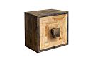 Модуль для стеллажей открытых 1-но дв. "Cube Design"; фасад "косынка"; графит, бейц-масло