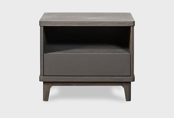 Тумба прикроватная "Уоллстрит" (с нишей) массив дуба, МДФ 9