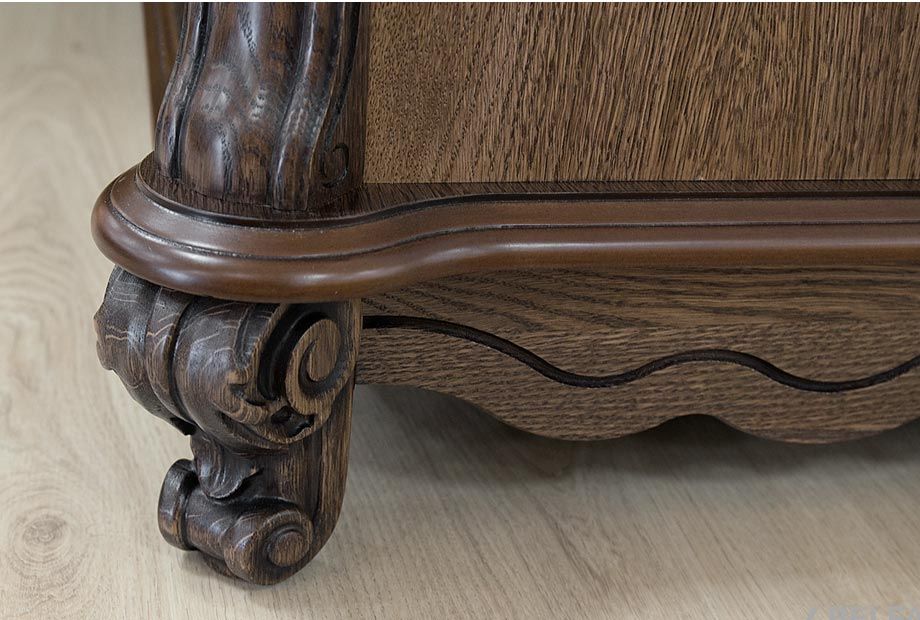 Шкаф для книг "Алези 2" массив и шпон дуба 2