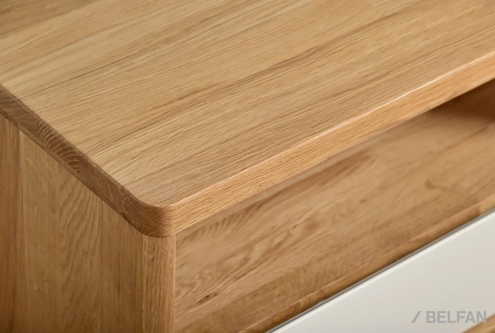 Тумба прикроватная "Wallstreet" (с нишей) массив дуба, МДФ 4