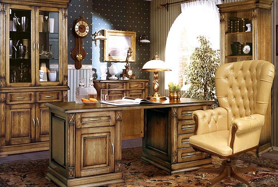 Стеллаж "Верди Люкс 1" массив и шпон дуба 2