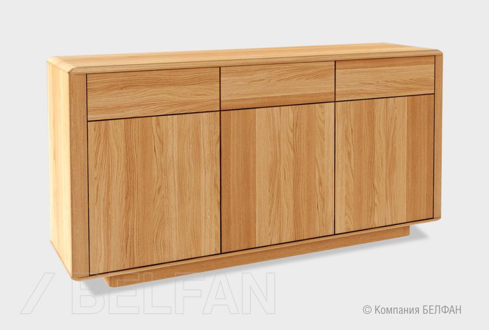 Тумба 3-х дв. "Origin" (с ящиками) массив дуба 1