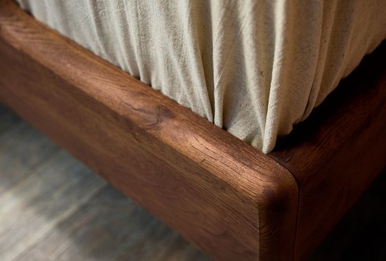 Кровать "Меридиан" (мягкое изголовье) массив дуба 5