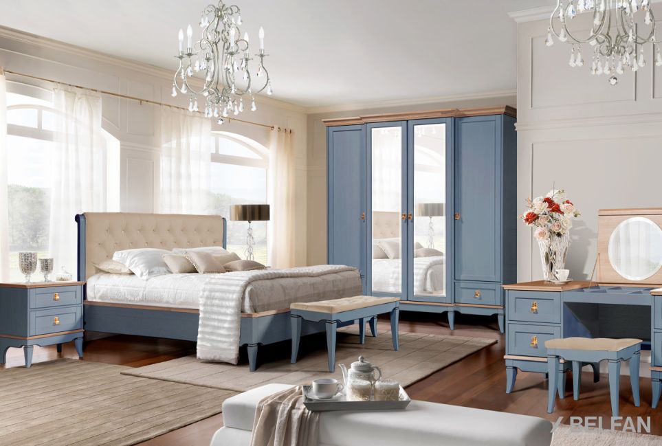 Шкаф для одежды 4-х дв. "Стюарт" (с зеркалом) массив и шпон дуба 7