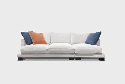 "Леформ" диван 3-х модульный; нераскл.; 2L1R; венге; Ideal Miilk 10+Ideal Miilk 10+Ideal col. Marine (col.15)+Ideal col. Bakir (col.14) (гр. 2/ Турция