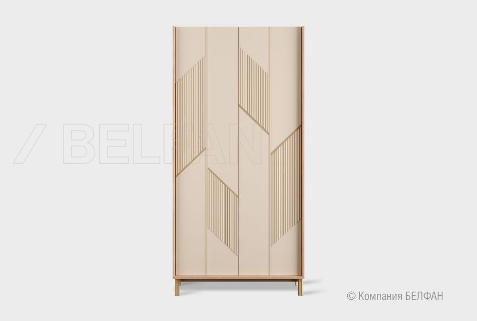 Шкаф для одежды 2-х дверный "Avenue" шпон дуба, МДФ, металл 1