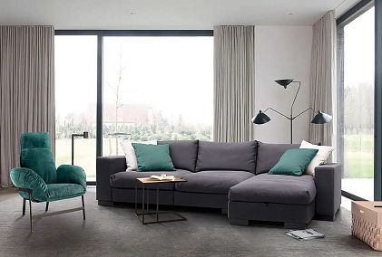 "Лофт" диван с оттоманкой