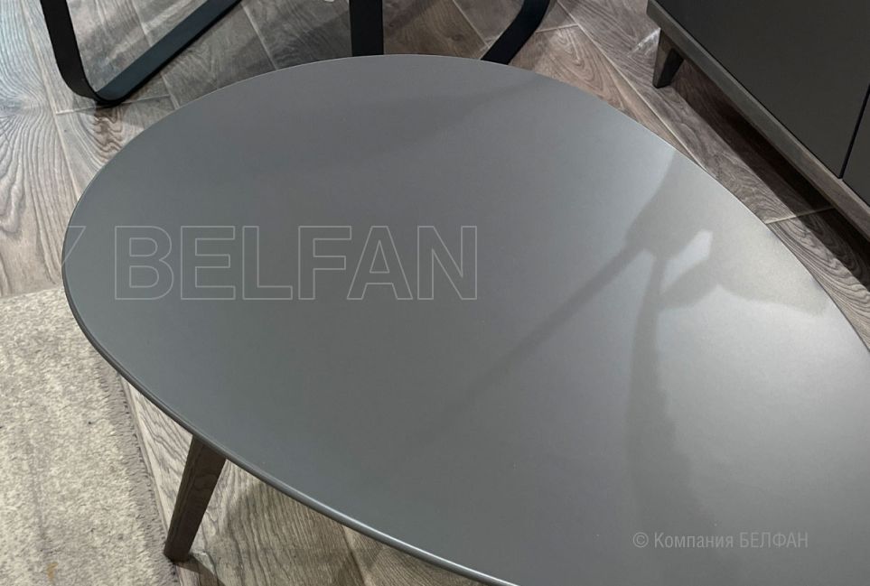 Стол журнальный "Wallstreet" капля 266 массив дуба, МДФ 2