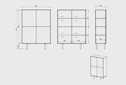 Тумба высокая "Норман" 4