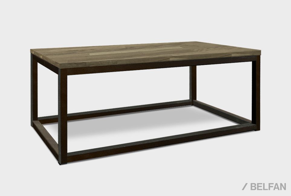 Стол журнальный "Art Collection" прямоугольный 259 массив дуба, металл 1