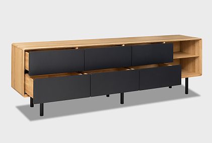 Тумба под ТВ высокая "Норман" 4 с нишей (правая)