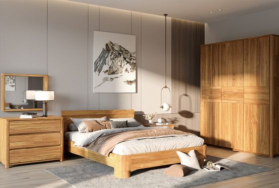 Кровать "Норд" массив дуба 13