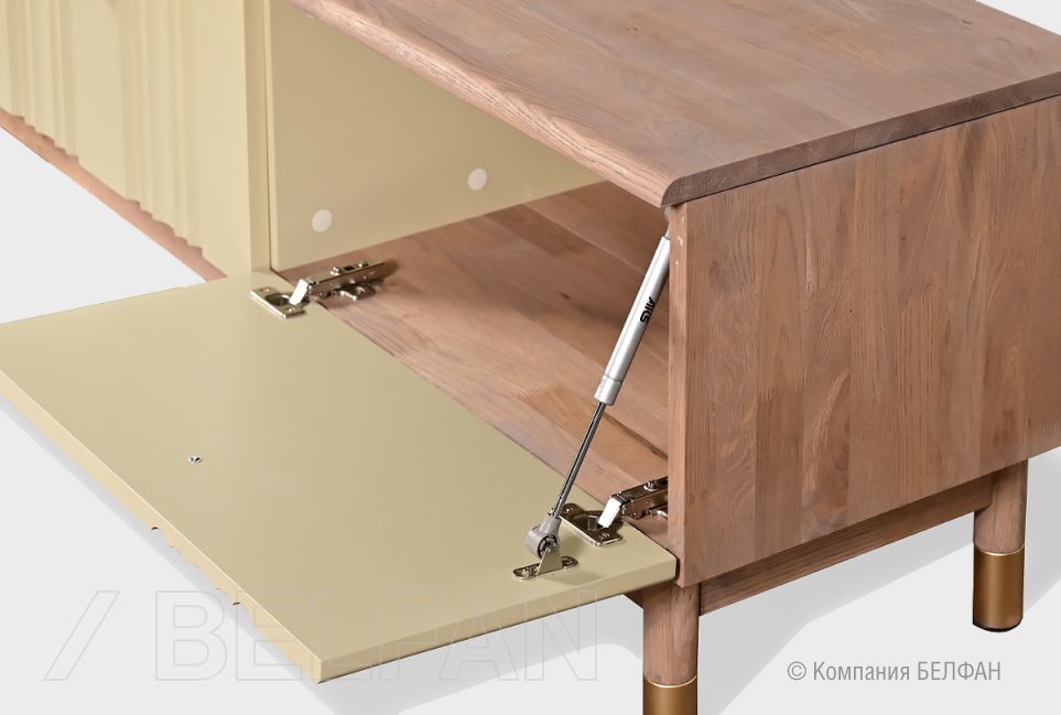 Тумба под ТВ "Меридиан" 180 массив дуба, МДФ 3