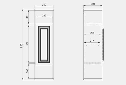 Шкаф настенный "Сакраменто" (левый)