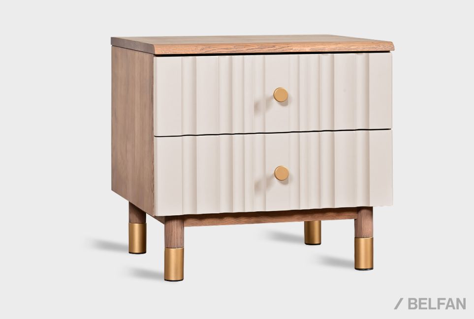 Тумба прикроватная "Меридиан" массив дуба, МДФ 1