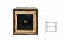 Модуль настенный "Cube Design" 1; фасад "стекло"; левый; графит, бейц-масло