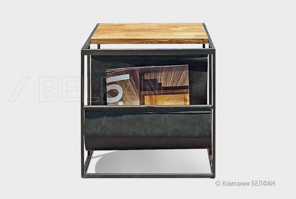 Стол журнальный "Art Collection" c газетницей массив дуба 2