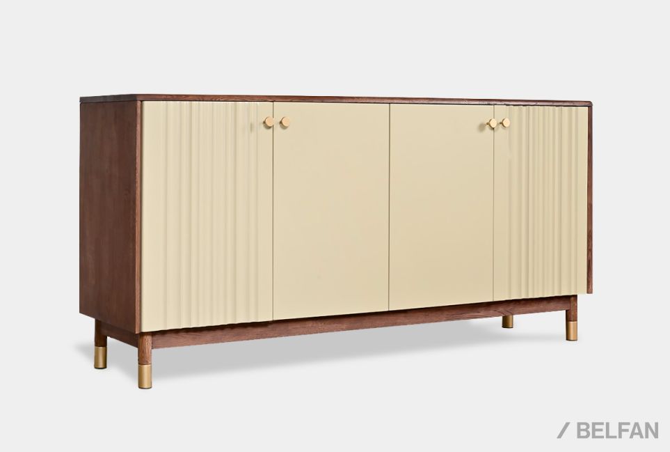 Тумба "Меридиан" 4 (комбинированная) массив дуба, МДФ 1