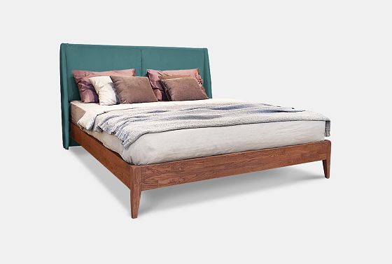 Кровать "Сакраменто" (мягкое изголовье) массив дуба 2