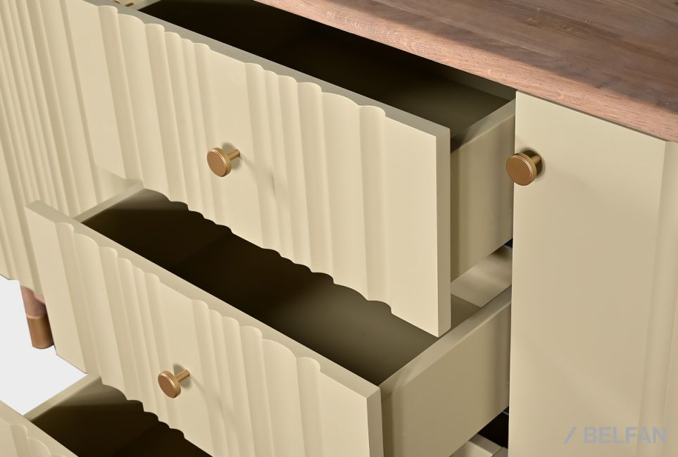 Тумба "Меридиан" 3 (с ящиками) массив дуба, МДФ 2