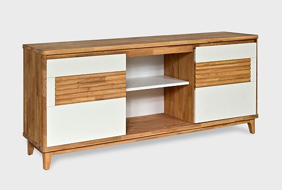 Тумба "Wallstreet" 3 (с нишей) массив дуба, МДФ 2