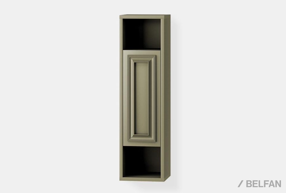 Шкаф настенный "Сакраменто" (левый) массив и шпон дуба, МДФ 1